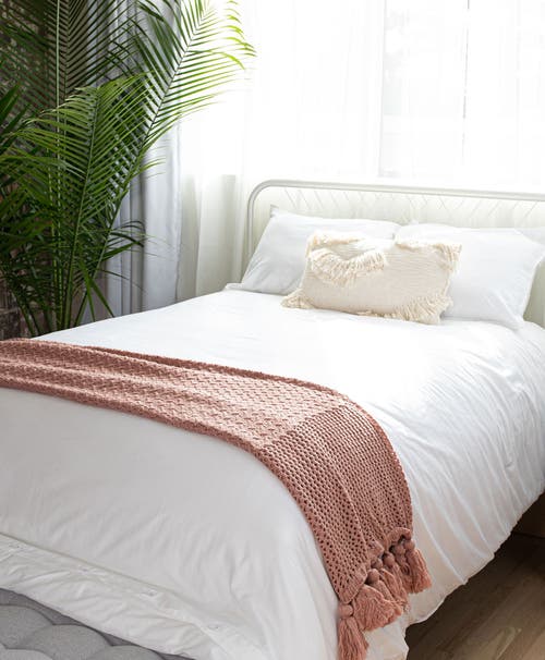 Pact Organic Room Service Sateen Duvet Cover In White