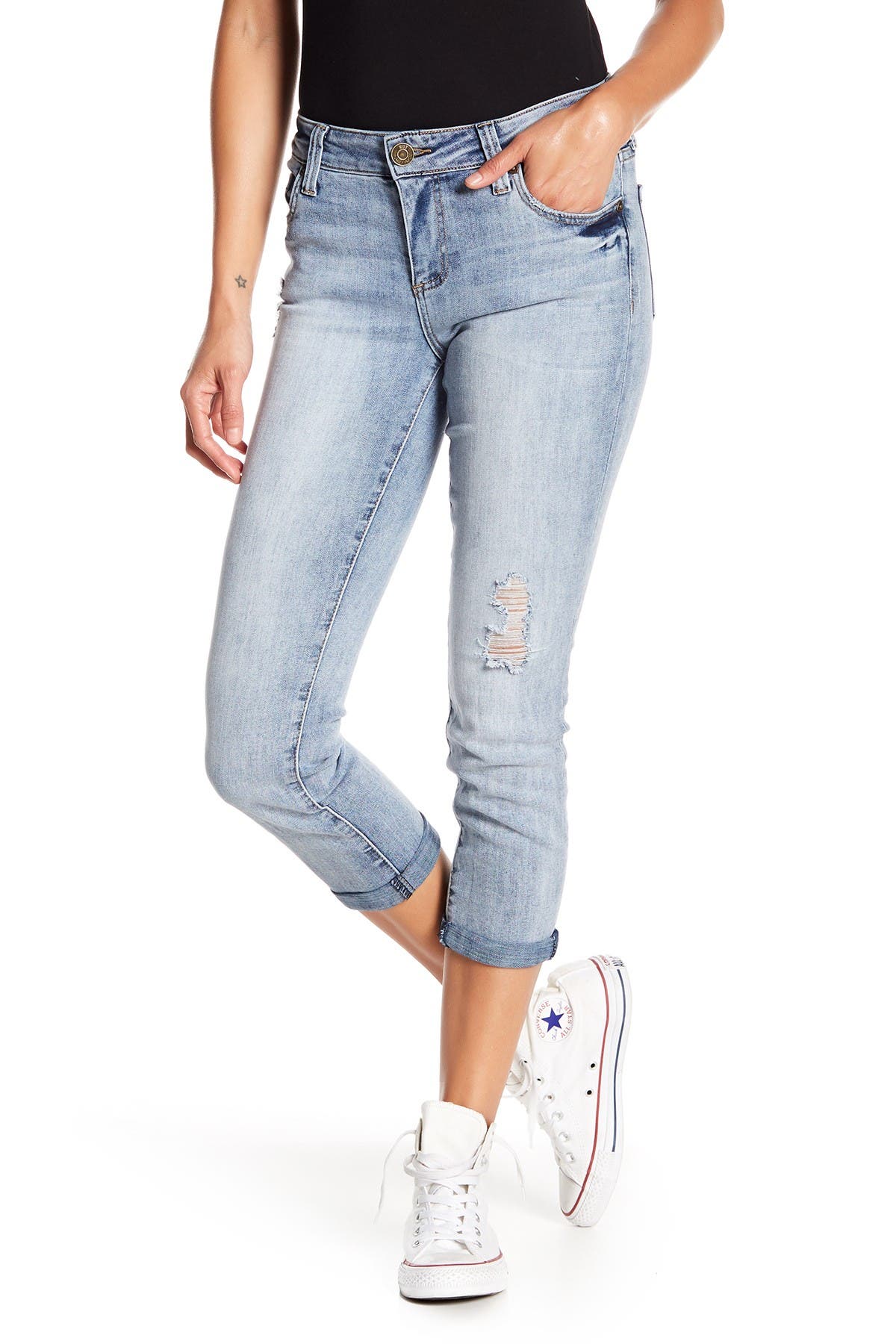 kut from the kloth cropped jeans