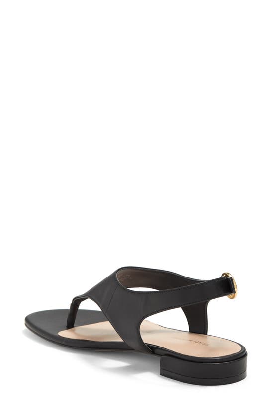 Stuart Weitzman Santorini Flat Sandal In Black
