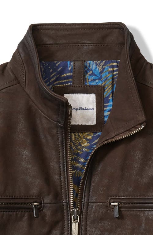 TOMMY BAHAMA TOMMY BAHAMA HIGHLAND ROCKER LEATHER JACKET