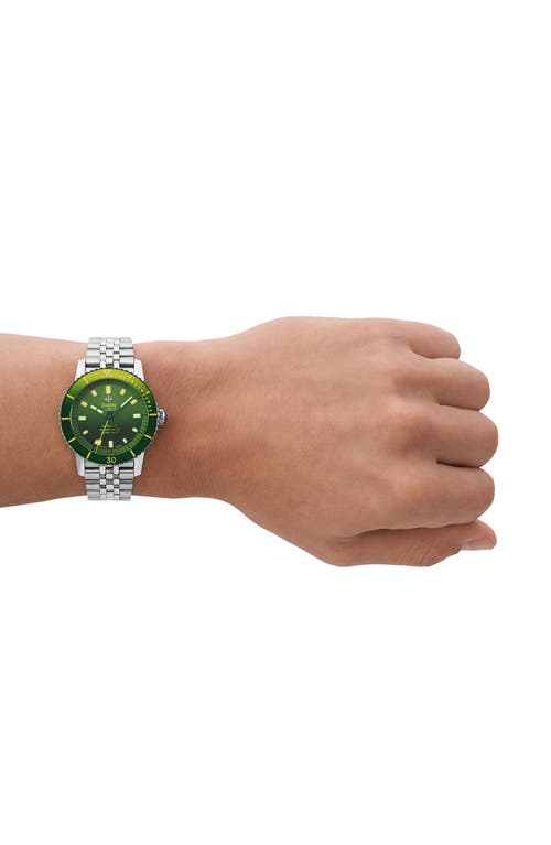 Shop Zodiac Super Sea Wolf Bracelet Watch With Interchangeable Strap, 40mm In Silver