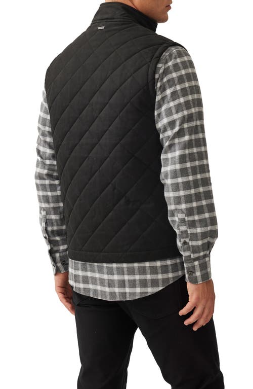 Shop Rodd & Gunn Jervois Stretch Cotton Blend Quilted Vest In Nero