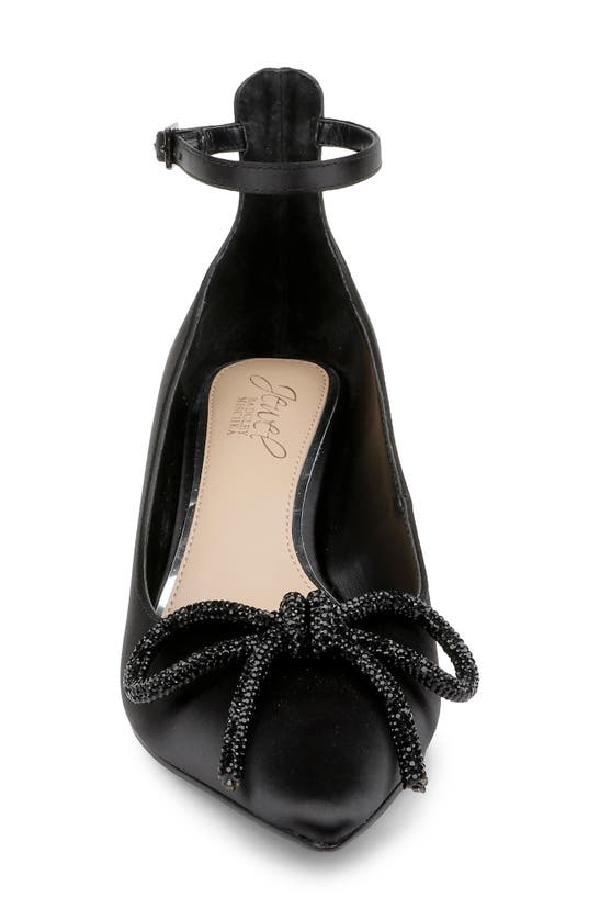 Jewel Badgley Mischka Geranium Pointed Toe Kitten Heel Pump In Black