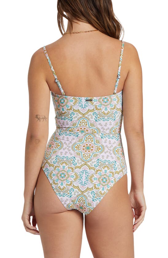 Shop Billabong Summerside Drew Cutout One-piece Swimsuit In Salt Crystal