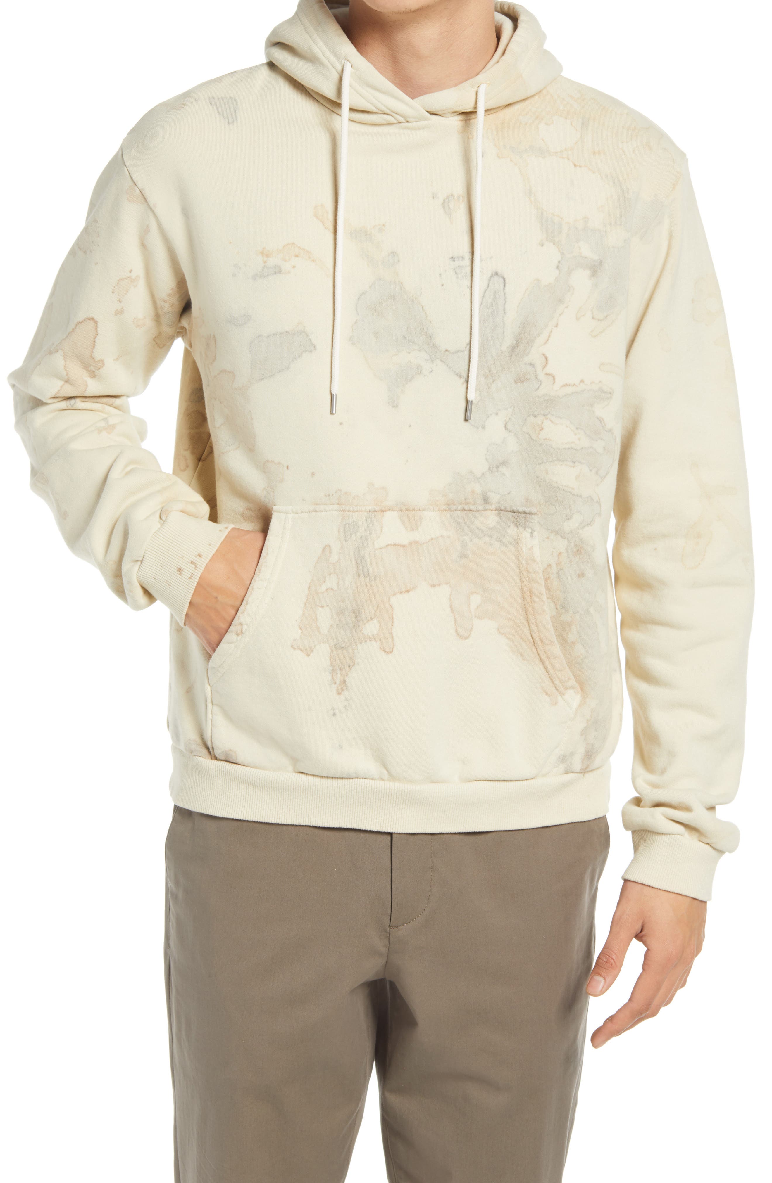 John Elliott Men's Beach Fossil French Terry Hoodie at Nordstrom, Size X-Large