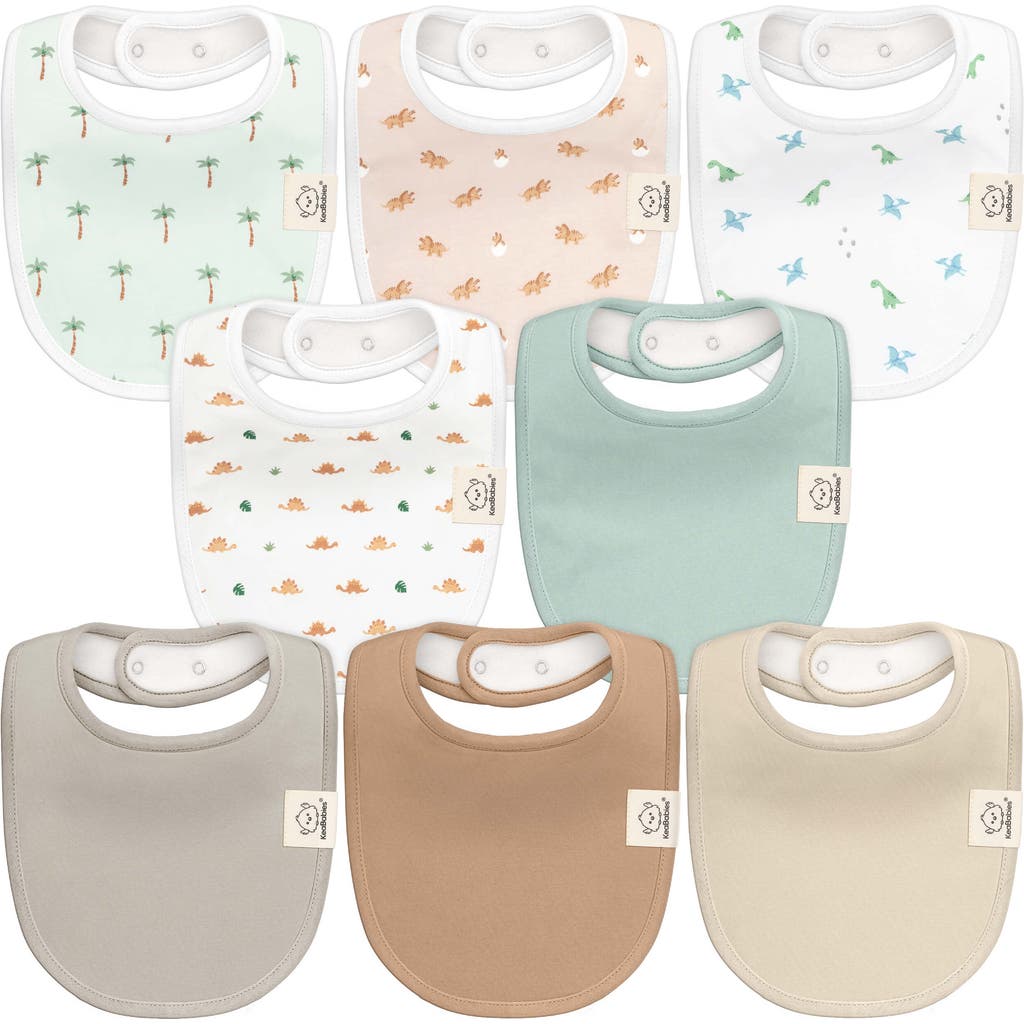 Keababies 8-pack Baby Drool Bibs In Roarsome