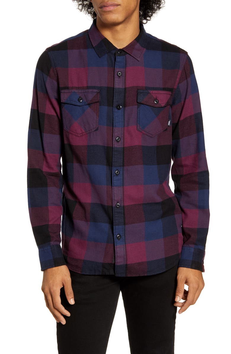Vans Box Tailored Fit Button-Up Flannel Shirt | Nordstrom