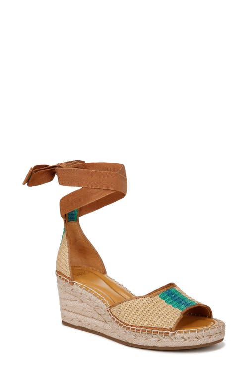 SARTO by Franco Sarto Casey Ankle Wrap Espadrille Platform Wedge Sandal in Natural at Nordstrom, Size 5.5