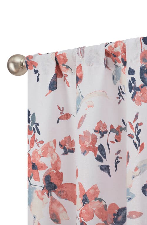 Lucky Brand Watercolor Floral Set Of 2 Curtain Panels In Rose Floral