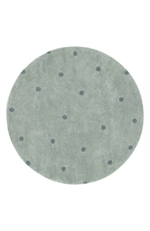 Lorena Canals Kids' Wasahable Round Dot Play Rug in Blue Sage Vintage Blue at Nordstrom