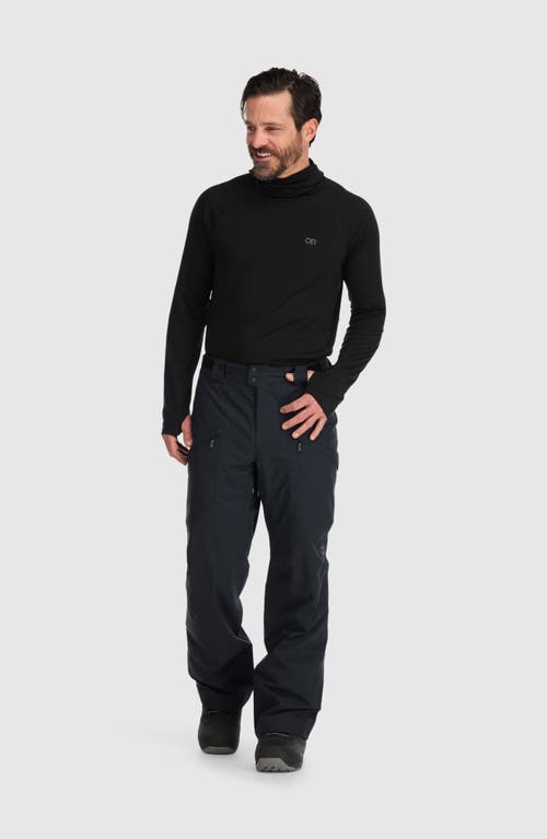 Outdoor Research Snowcrew Waterproof & Windproof Insulated Snow Pants In Black