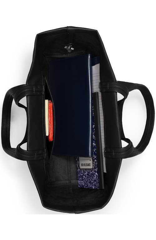 Lands' End Faux Leather Tote In Black