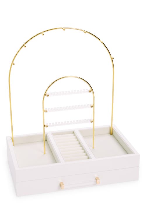 Double Arch Jewelry Organizer in White- Gold