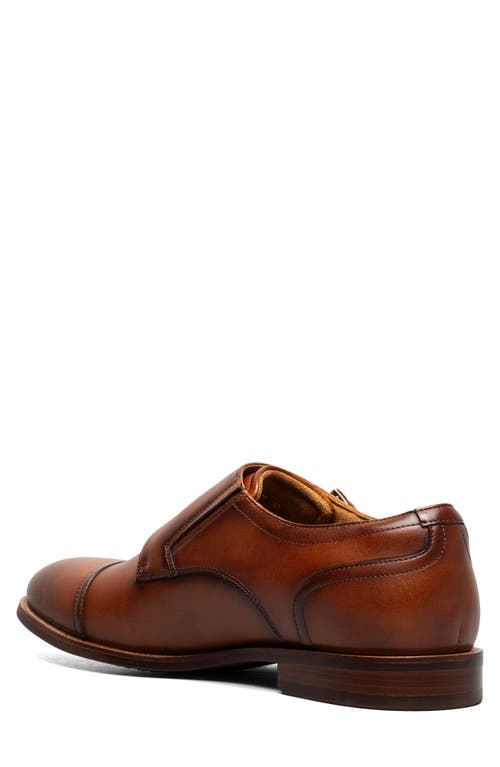 Florsheim Rucci Cap Toe Double Monk Strap Shoe In Cognac