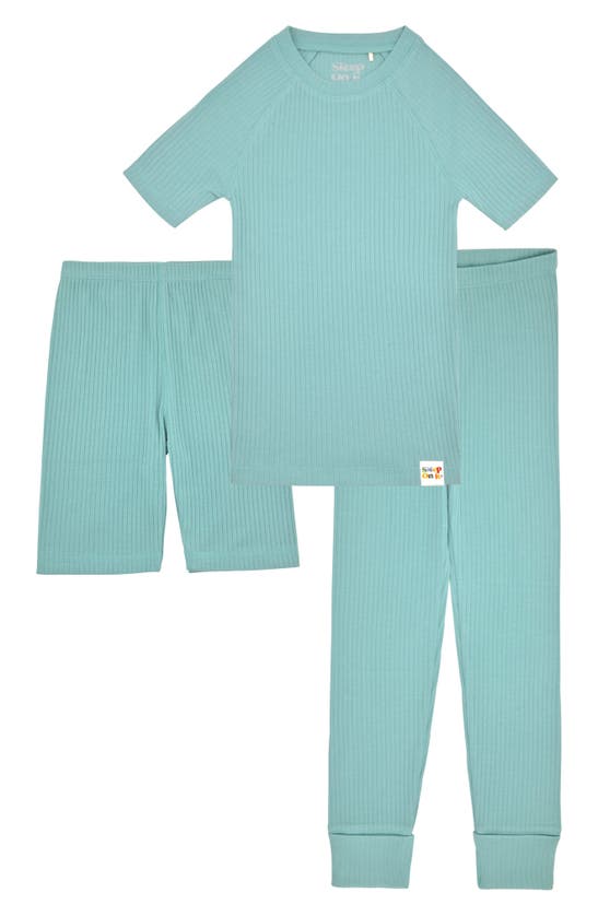 Sleep On It Kids' Organic Cotton 3-piece Pajama Set (toddler)<br /> In Green