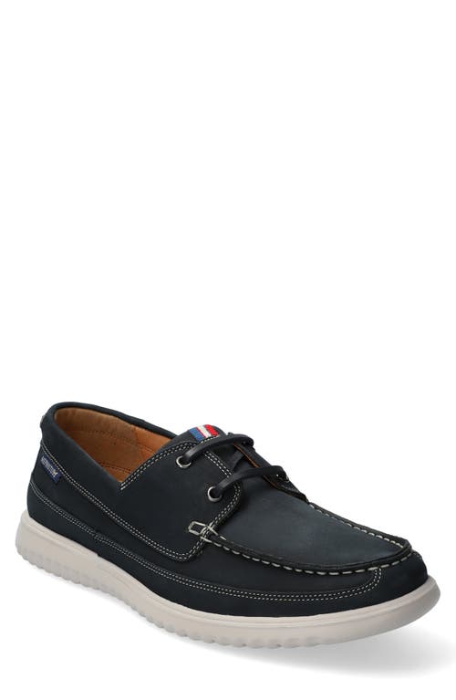 Mephisto Trevis Boat Shoe In Deep Blue