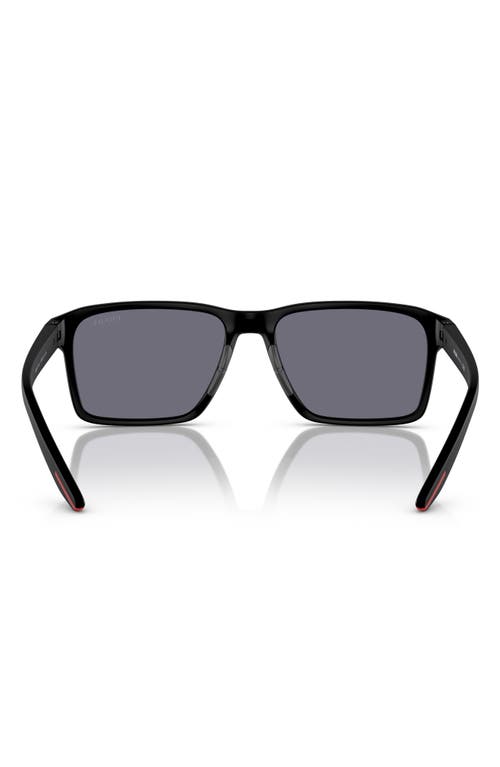 Prada Men's Linea Rossa Ps 04zs 16x7w1 Sunglasses In Matte Black