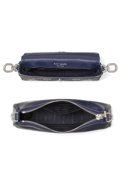 Shop Kate Spade New York Double Up Daisy Patent Leather Shoulder Bag In Parisian Navy Multi