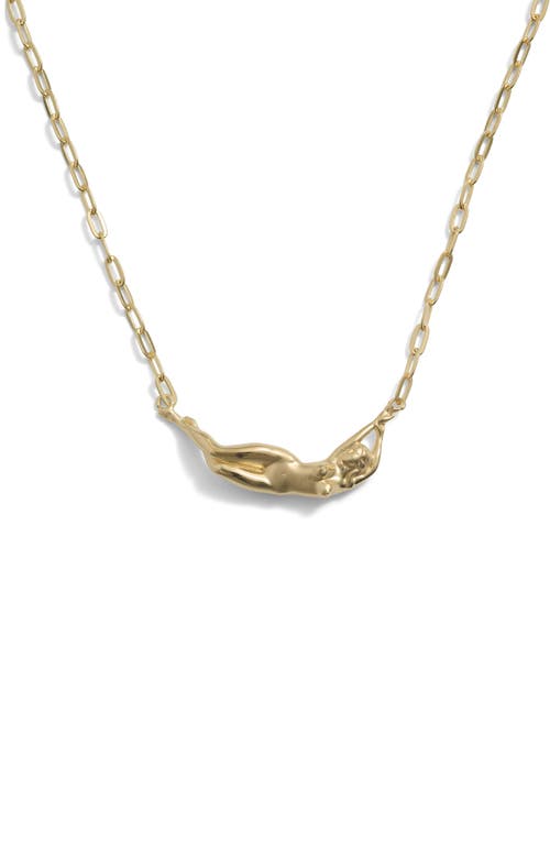 Awe Inspired Divine Feminine Pendant Necklace In 14k Gold Vermeil