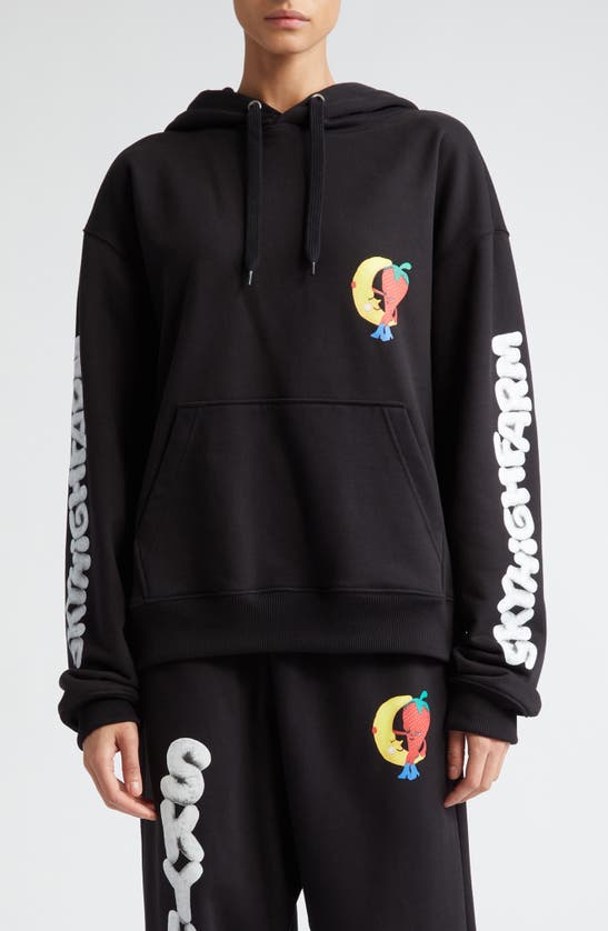Sky High Farm Workwear Black Firework Hoodie In Black