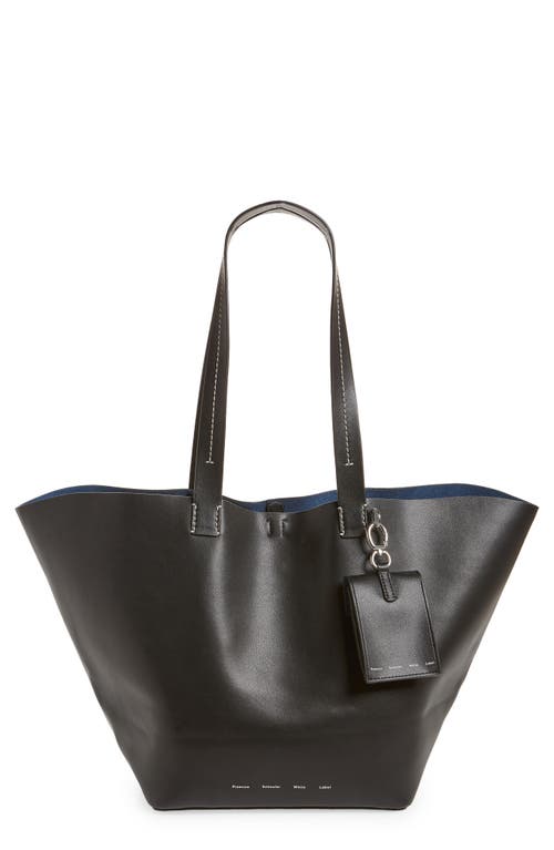 Large Bedford Leather Tote in Black