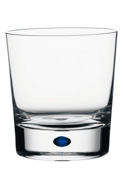 Orrefors Intermezzo Blue Double Old Fashioned Glass In Clear/blue