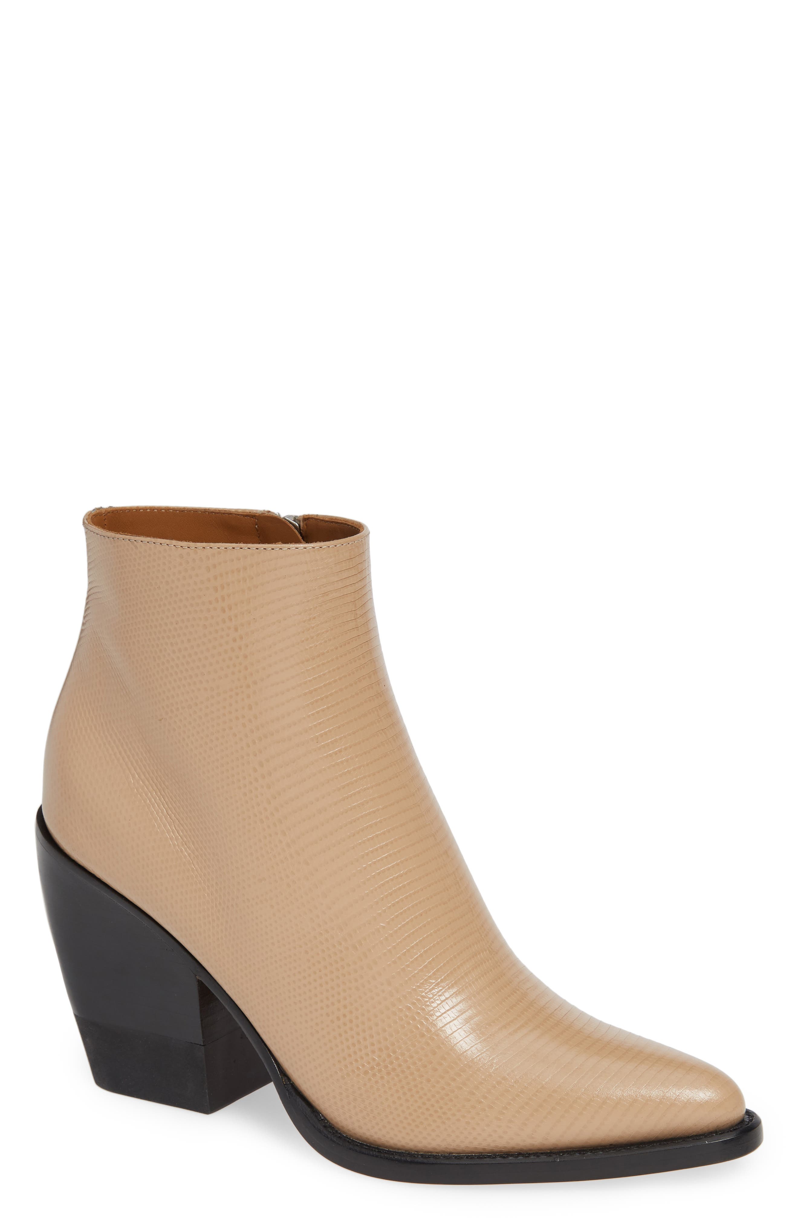chloé rylee leather ankle boots