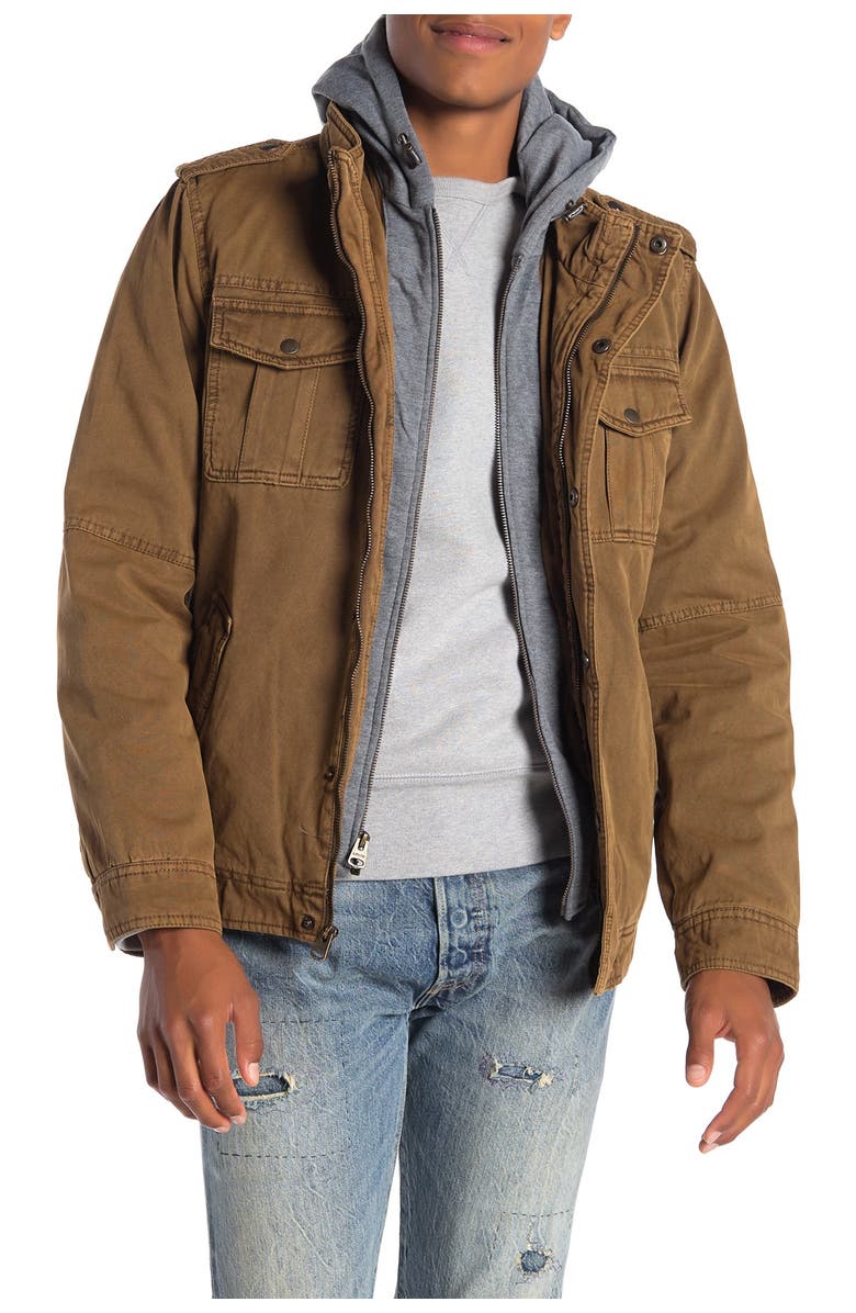 Top 43+ imagen levi’s faux shearling lined hooded military jacket