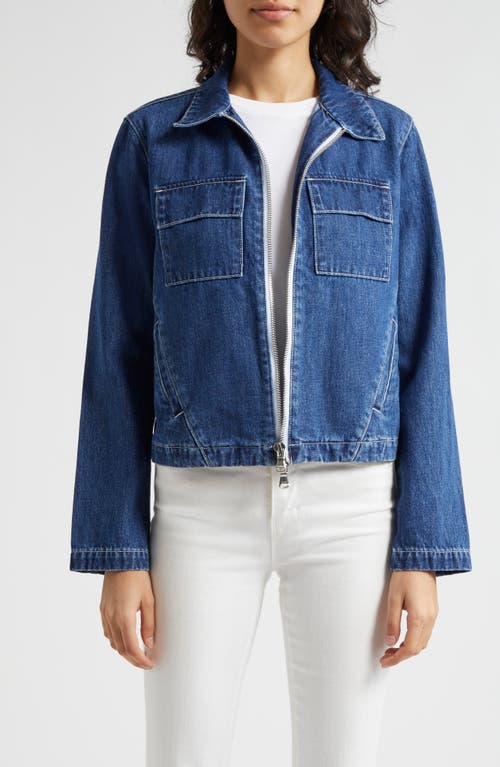 L AGENCE L'AGENCE ELAINE ZIP FRONT DENIM JACKET 