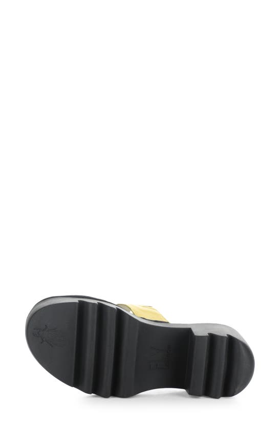 Shop Fly London Tech Platform Sandal In Yellow Mousse