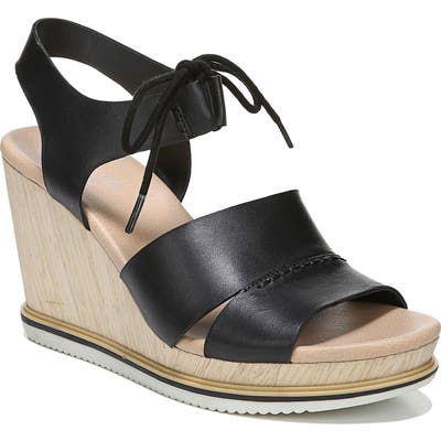 Dr. Scholls Summertime Wedge Sandal- Black