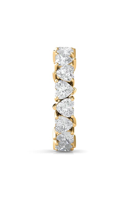 Shop Hautecarat Alternating Hearts Lab Created Diamond Eternity Ring In Yellow Gold