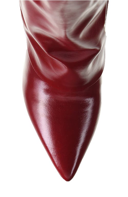 Chinese Laundry Fave Foldover Shaft Pointed Toe Knee High Boot In Red