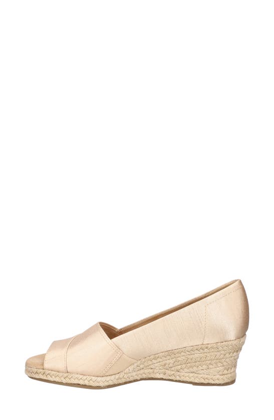 Shop Easy Street Jasper Espadrille Wedge Pump In Natural Thai Silk