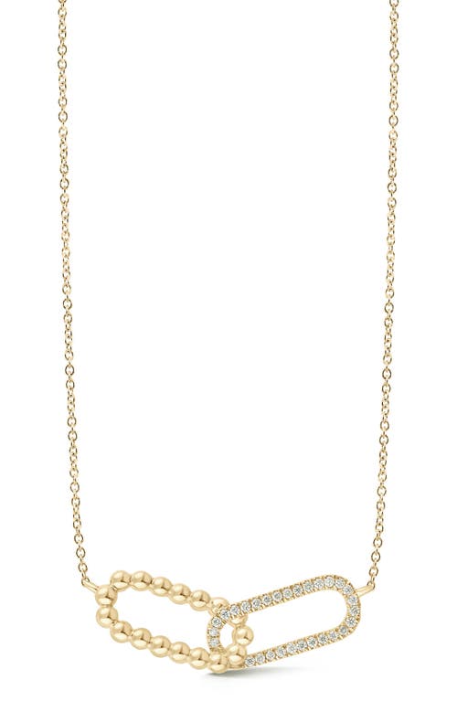 Dana Rebecca Designs Poppy Rae Interlocking Pendant Necklace In Yellow Gold/diamond
