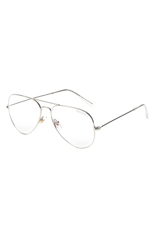 FIFTH & NINTH FIFTH & NINTH CHARLIE 53MM AVIATOR BLUE LIGHT BLOCKING GLASSES 