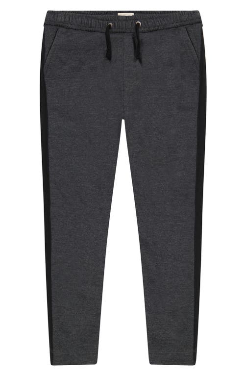 Shop Dl1961 Kids' Jackson Side Stripe Knit Joggers In Charcoal Grey Stripe