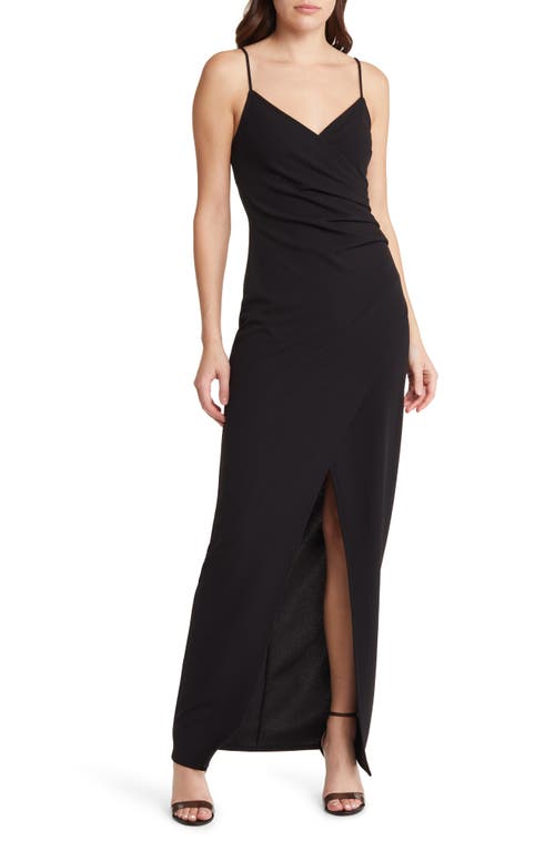 Lulus Sweetest Admirer Ruched Gown in Black