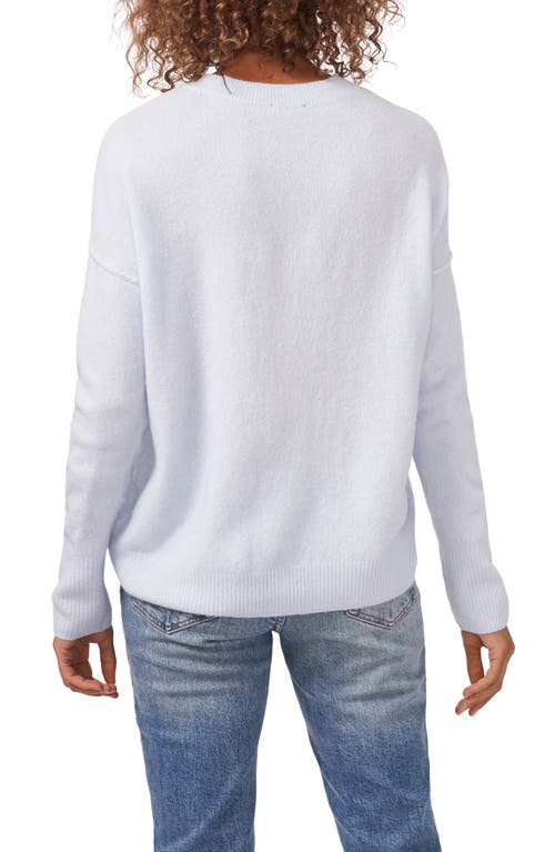 Vince Camuto Exposed Seam Crewneck Sweater In Frozen