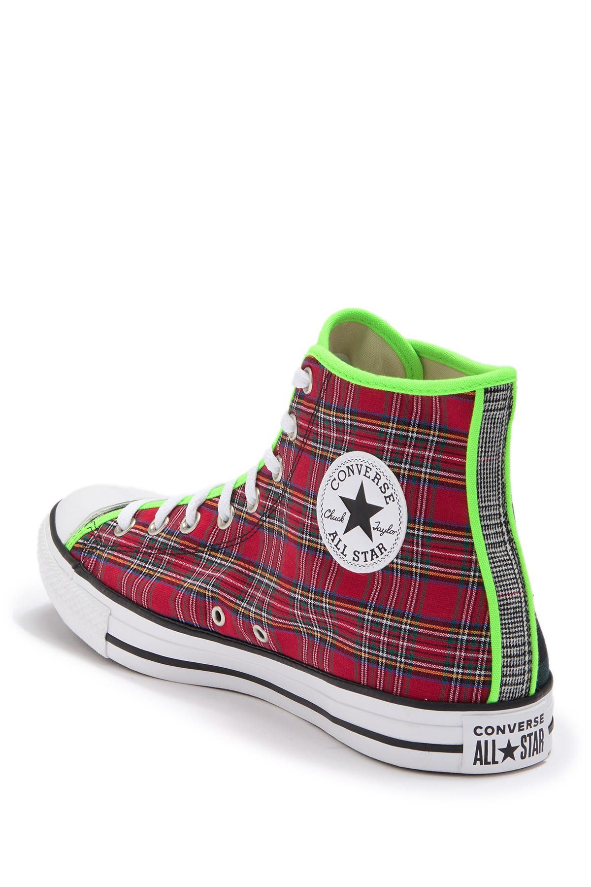 red plaid converse high tops