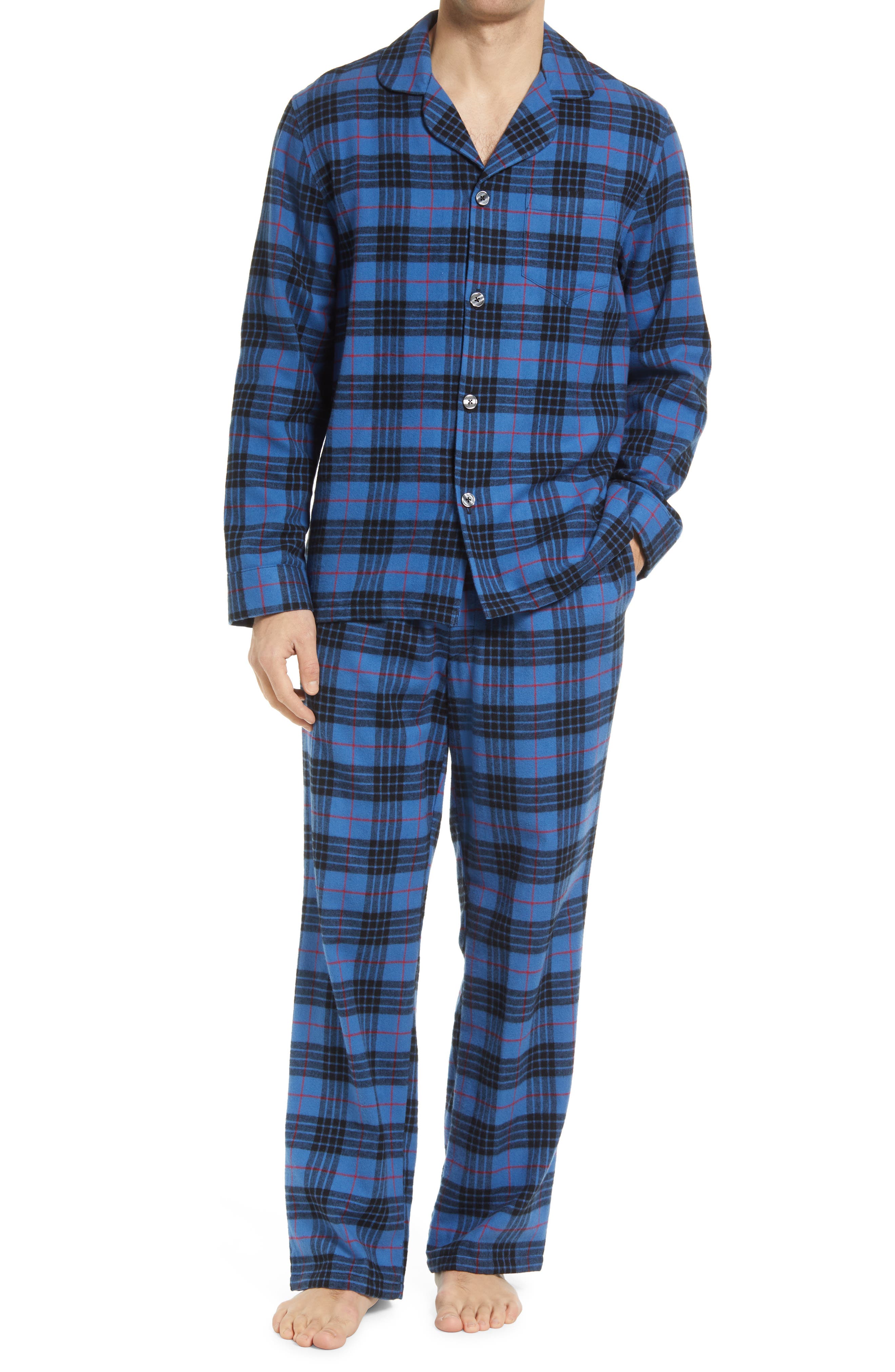 men's scotch plaid flannel sleep pants