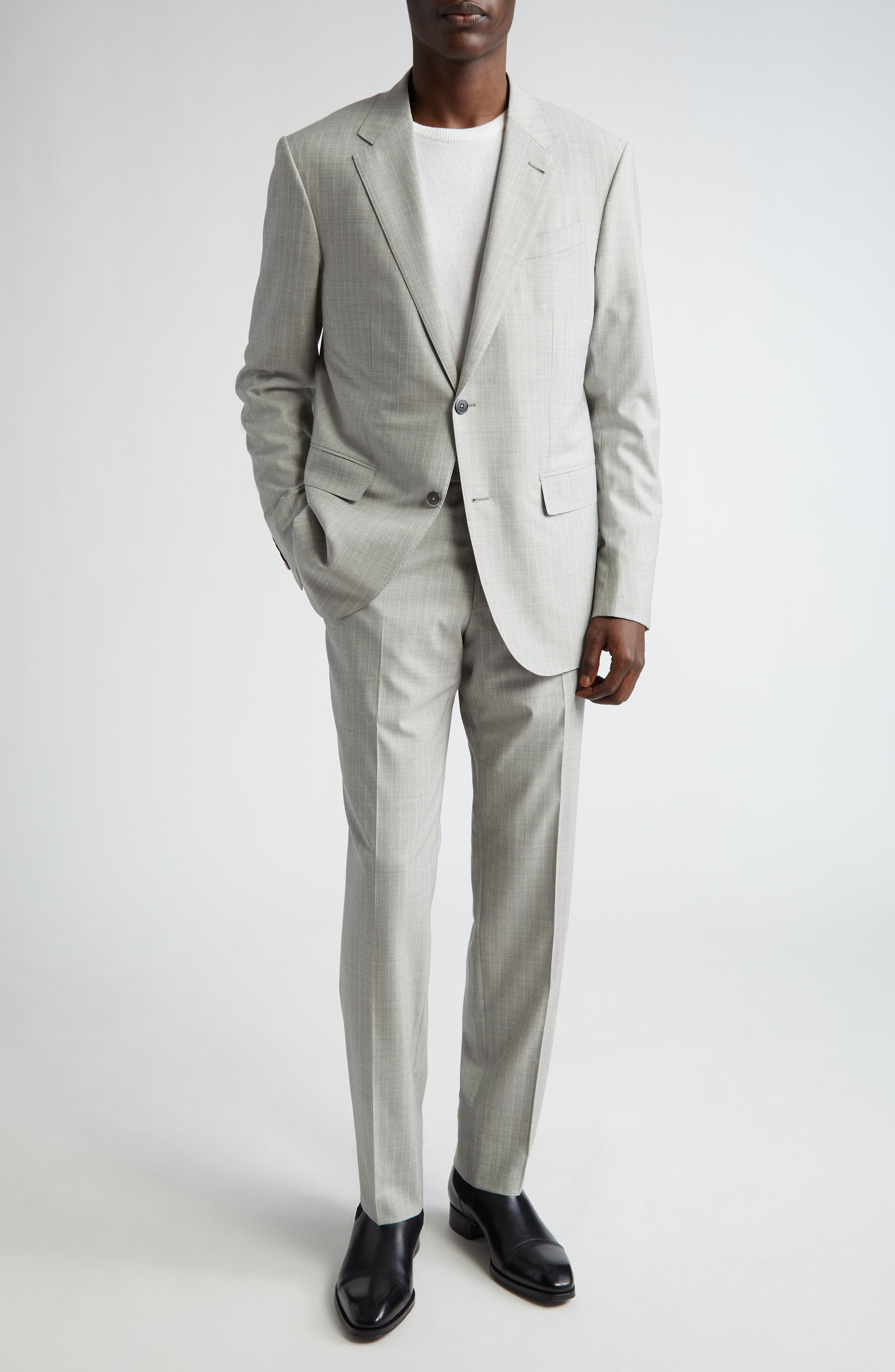 Zegna check-print wool suit - Grey
