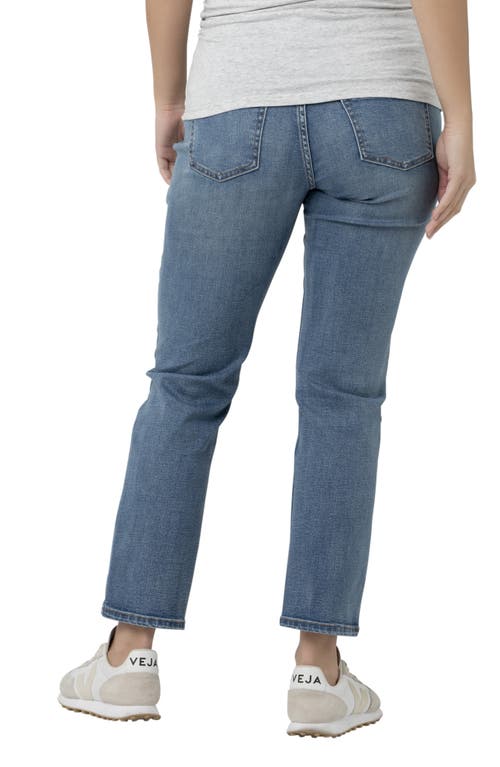 Shop Ripe Maternity Hunter Over The Bump Crop Straight Leg Maternity Jeans In Vintage Wash