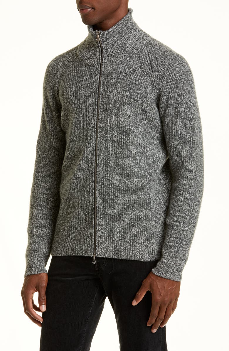 John Smedley Thatch Full Zip Recycled Cashmere & Wool Sweater | Nordstrom