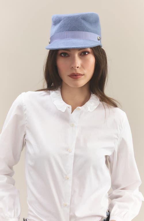 Gigi Burris Millinery Samira Rabbit Hair Felt Hat In Denim