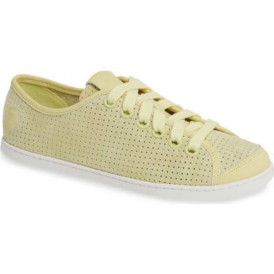 Camper Uno Perforated Sneaker, Yellow