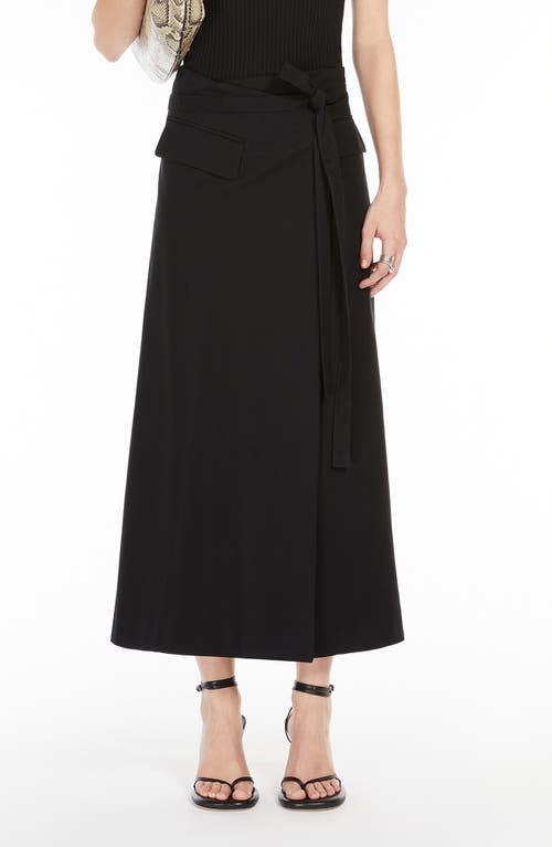 Max Mara Leisure Scilli Faux Leather Skirt In Black