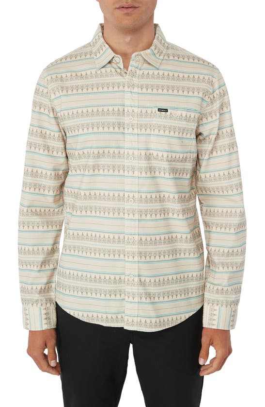 O'neill Caruso Stripe Button-up Shirt In Light Khaki