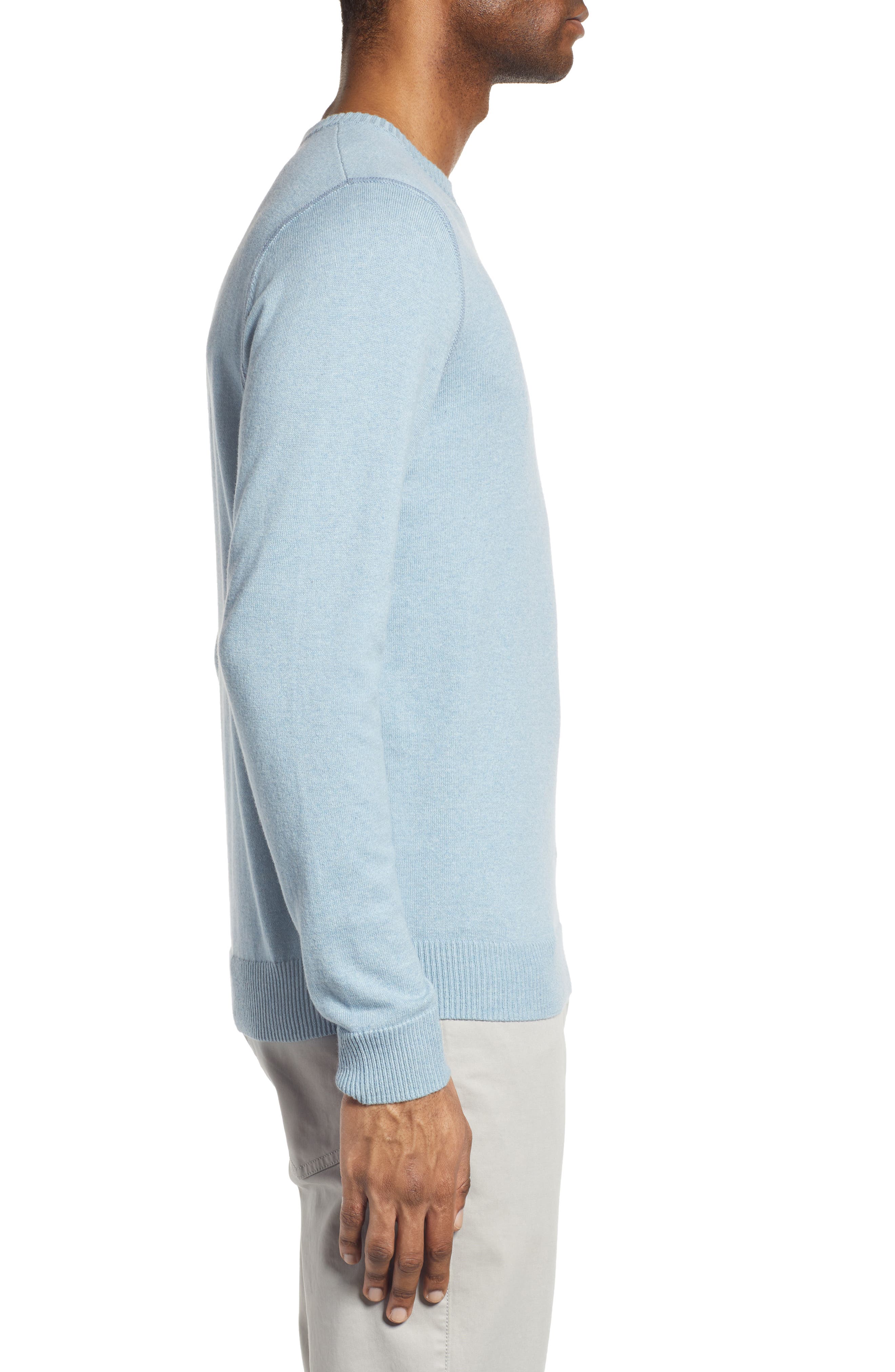 Treasure \u0026 Bond Cotton \u0026 Cashmere Crew Sweater in Blue Smoke at Nordstrom, Size X-Small