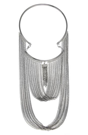 Jardin Torque Drape Tassel Necklace In Metallic